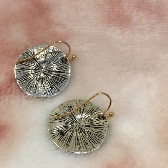 Craftsman Zen Styled Pierced Fashion Earrings NWT silver auqua - Picture 5 of 7